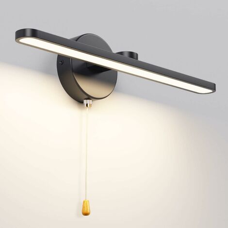 HIASDFLS LED Wandleuchte für Bilder und Vitrinen, 40CM 12W Nachttisch Leselampen Nickel Innenbeleuchtung mit Schalter Schminkspiegel Leuchte Badezimmer Wandleuchten HIASDFLS
