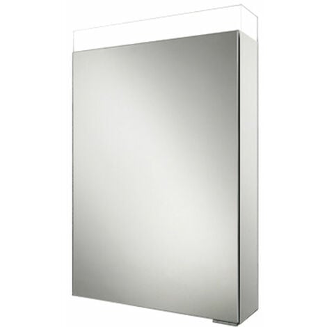 HiB Apex 50 Aluminium Bathroom Cabinet with Mirrored Sides 750mm H X 500mm W