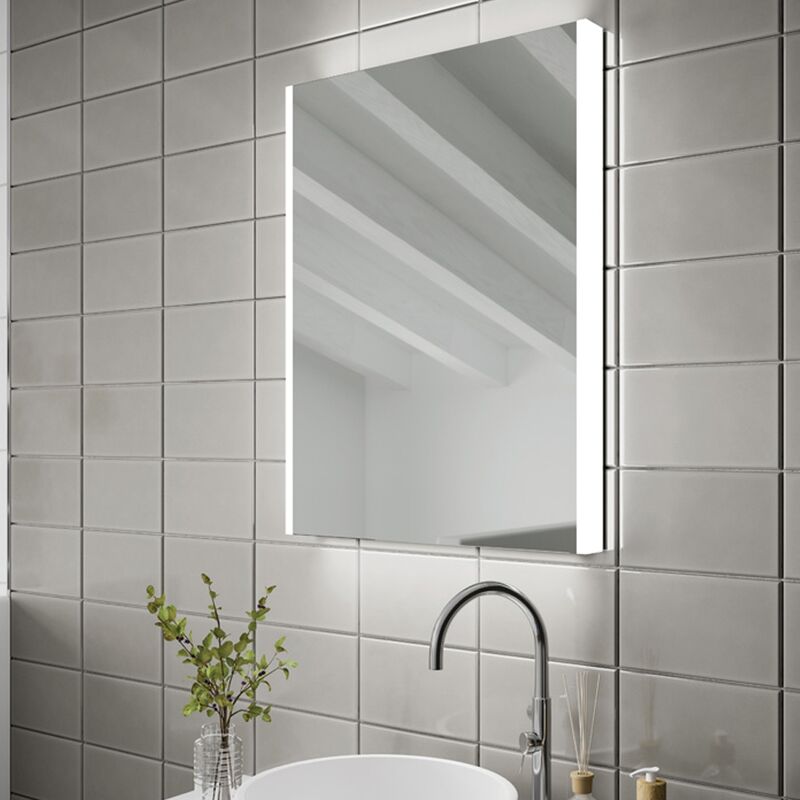 Connect 50 Designer led Bathroom Mirror 700mm h x 500mm w - HIB