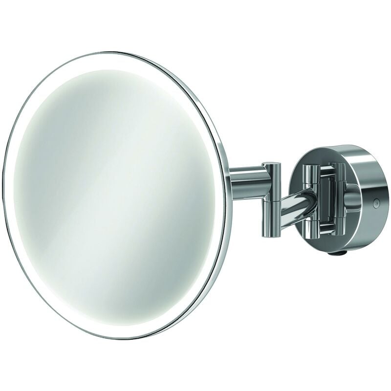 Eclipse Round led Illuminated Magnifying Mirror with Rocker Switch - 200mm x 200mm - discontinued - HIB