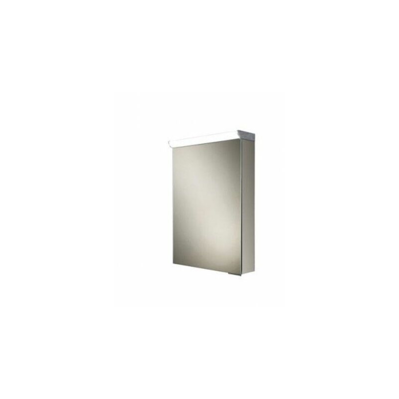 Flux Illuminated Bathroom Cabinet - 400mm Wide - Aluminium - 44600 - Aluminium - HIB