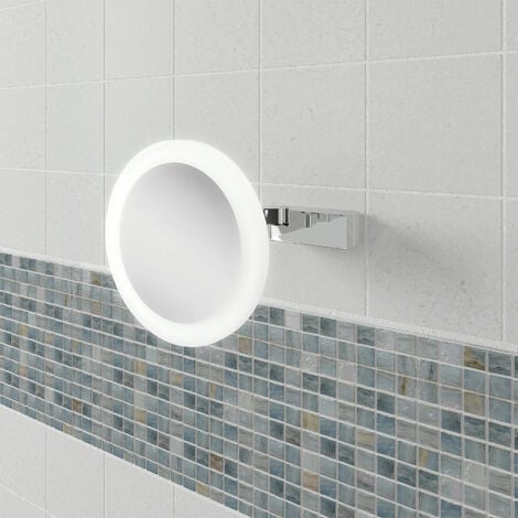 HiB Libra Magnifying Bathroom Mirror 200mm Diameter