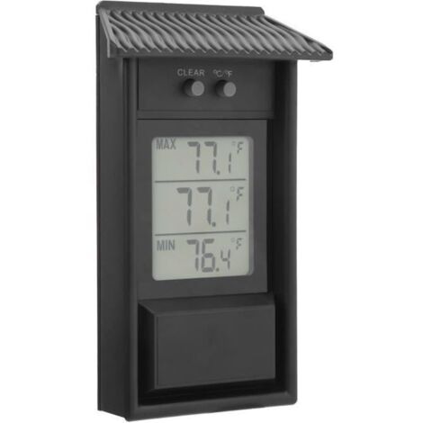 HIB Thermomètre extérieur Thermomètre Digital Compteur de Température Étanche Extérieur Jauge pour Serre Jardin