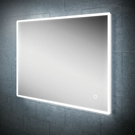 main image of "HiB Vega 80 Landscape Demistable LED Bathroom Mirror with Charging Socket 600mm H x 800mm W"