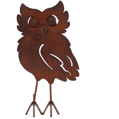 Hibou en métal - Déco jardin 29cm