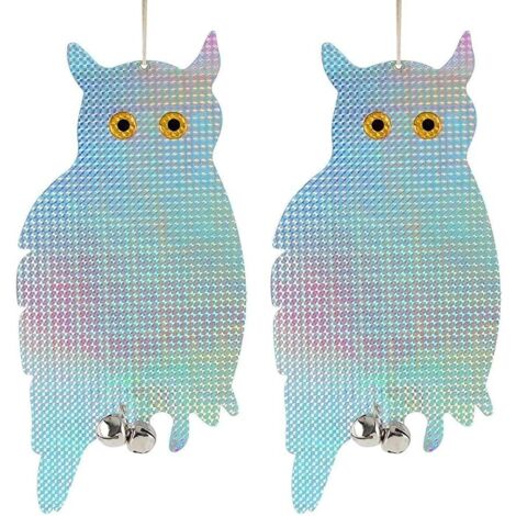Hibou Réfléchissant, 2 PCS Répulsif Pigeon, Pigeon Forme d Hibou Hibou Anti Pigeons, Anti-Oiseaux Anti nuisible, écologique pour Un Potager Ferme Jardin-Fei Yu
