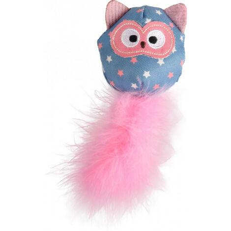 Hibou rose WINNY. taille 6 x 14 x 3 cm Jouet pour chat. - Flamingo
