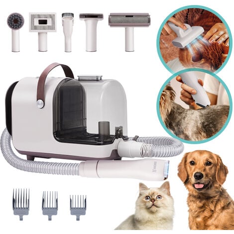 Neakasa P1 Pro Tondeuse Chien, 9000 Pa Aspirateur Poil de Chien  Professionnelle, 5 Outils de Toilettage, 1L Récipient, Tondeuse