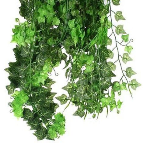 Hicollie® 10Pcs Plante Lierre Artificielle Guirlande Feuille Vigne Pr Maison Jardin 2.4m