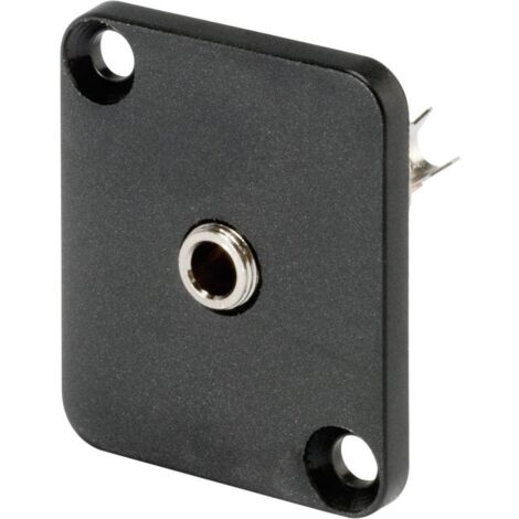 Hicon HI-J35SEFD Jack 3.5 mm Presa a pannello contatti dritti Numero Poli (num): 3 Stereo Nero 1 pz.