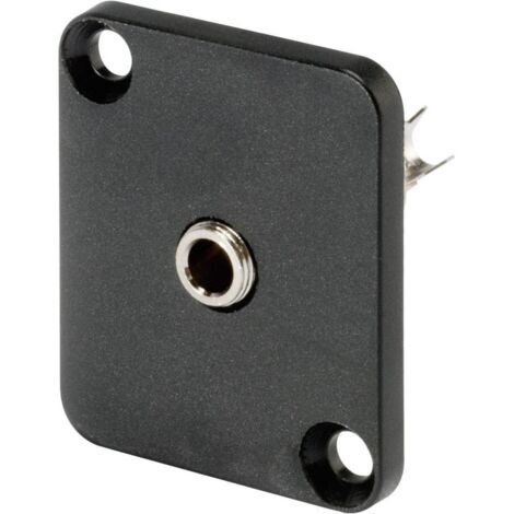 Hicon HI-J35SEFD Jack 3.5 mm Presa a pannello contatti dritti Numero Poli (num): 3 Stereo Nero 1 pz.