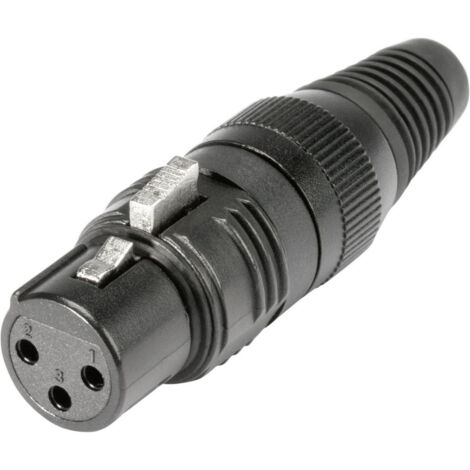 Hicon HI-X3CF-G XLR-Steckverbinder Buchse, gerade Polzahl: 3  Schwarz 1 St.