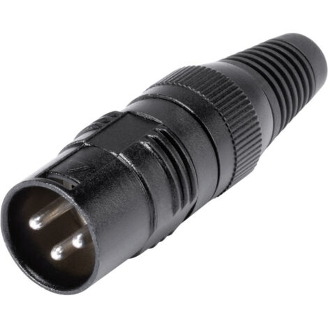 Hicon HI-X3CM-M XLR-Steckverbinder Stecker, gerade Polzahl: 3  Schwarz 1 St.