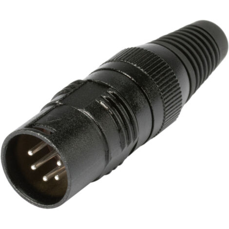 Hicon HI-X5CM-M XLR-Steckverbinder Stecker, gerade Polzahl: 5  Schwarz 1 St.