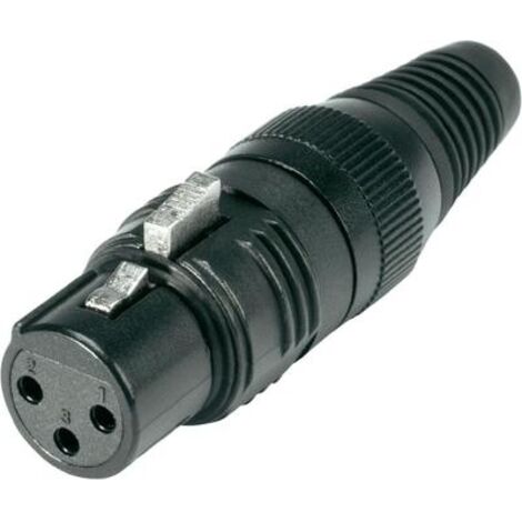 HICON XLR-STECKVERBINDER BUCHSE, GERADE POLZAHL: 3 NERO HI-X3CF-G 1 ST.