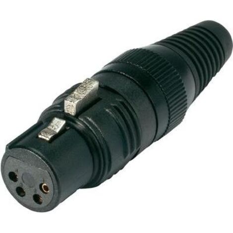 HICON XLR-STECKVERBINDER BUCHSE, GERADE POLZAHL: 4 NERO HI-X4CF-G 1 ST.