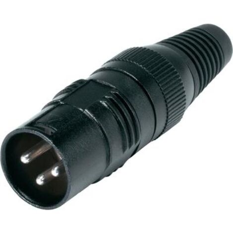 HICON XLR-STECKVERBINDER STECKER, GERADE POLZAHL: 3 NERO HI-X3CM-M 1 ST.