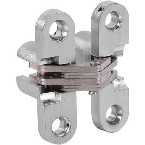Hidden Cross Hinge, Stainless Steel Hidden Folding Door Hinge, Invisible Cabinet Door Hinge (43.7mm)