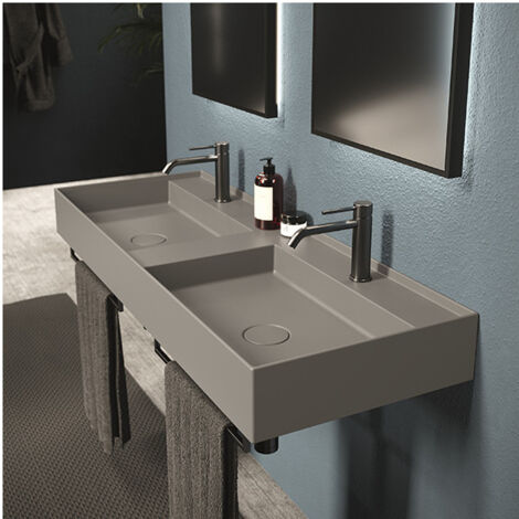 Hide 120x45 Platinum. siphon chromé. 1 trou