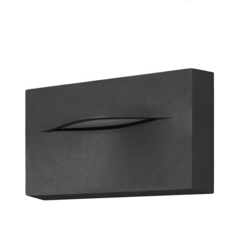 Hide - Aplique de Pared LED Rectangular para Señalización de Caminos y Rodapiés con Luz Neutra 4000K Color Gris Urbano