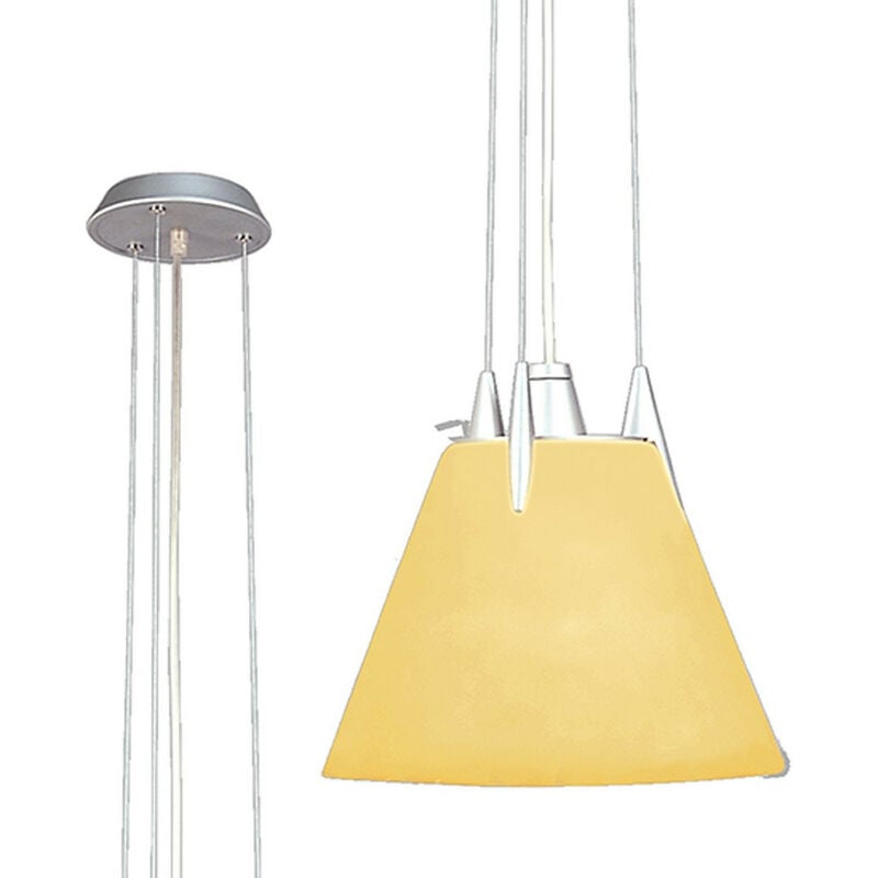 Inspired Clearance - Hidra Pendant E27, Silver/Frosted Mango Glass