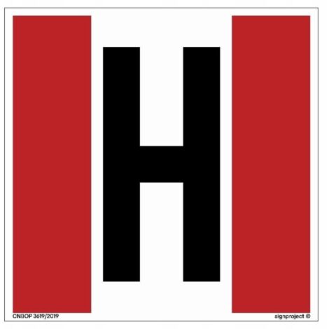 - Hidrante exterior H - Placa 200X200 - Placa de PVC ignífuga impermeable.