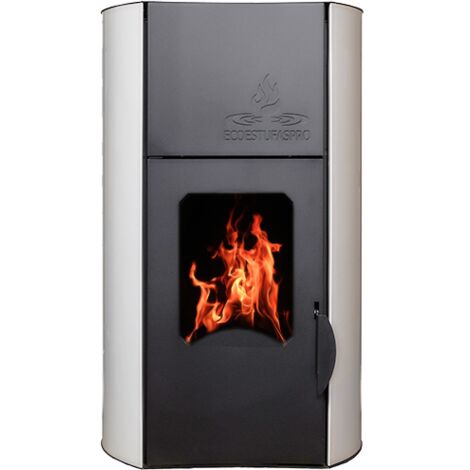 Hidroestufa de pellet Hydra 30 Blanco, 30kW  hasta 240m2