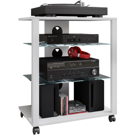 Hifi Möbel Rack Glas Phono Folas Rollen