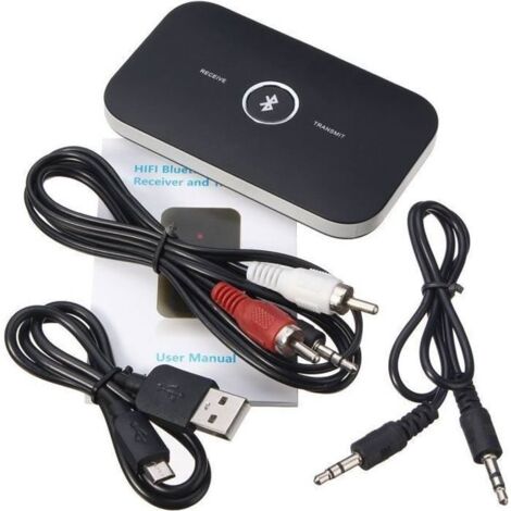 HIFI sans fil Bluetooth 2 in1 audio émetteur récepteur 3.5MM adaptateur de musique RCA