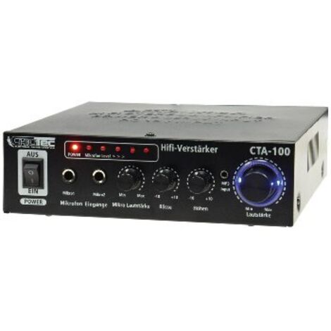 HiFi-Verstärker CTA-100 Cinch Aux In, 100W, 2-Kanal, Schwarz