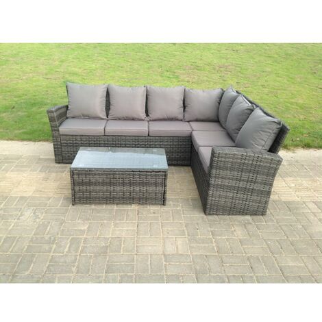 charles bentley 6 seater multifunctional casual dining set grey