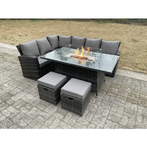 grey rattan table only