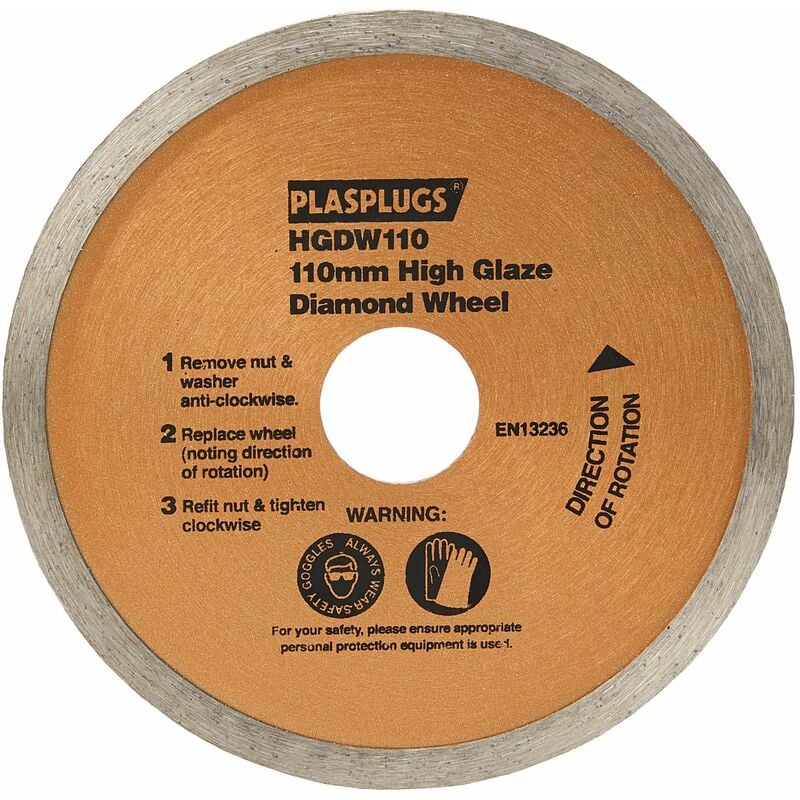 High Glaze Diamond Wheel 110mm PLAHGDW110