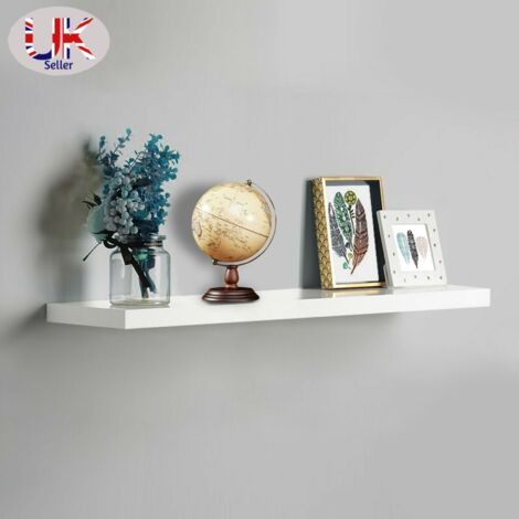 High Gloss Wall Floating Shelf-110CM WHITE