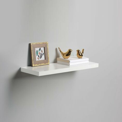 High Gloss Wall Floating Shelf-60CM WHITE