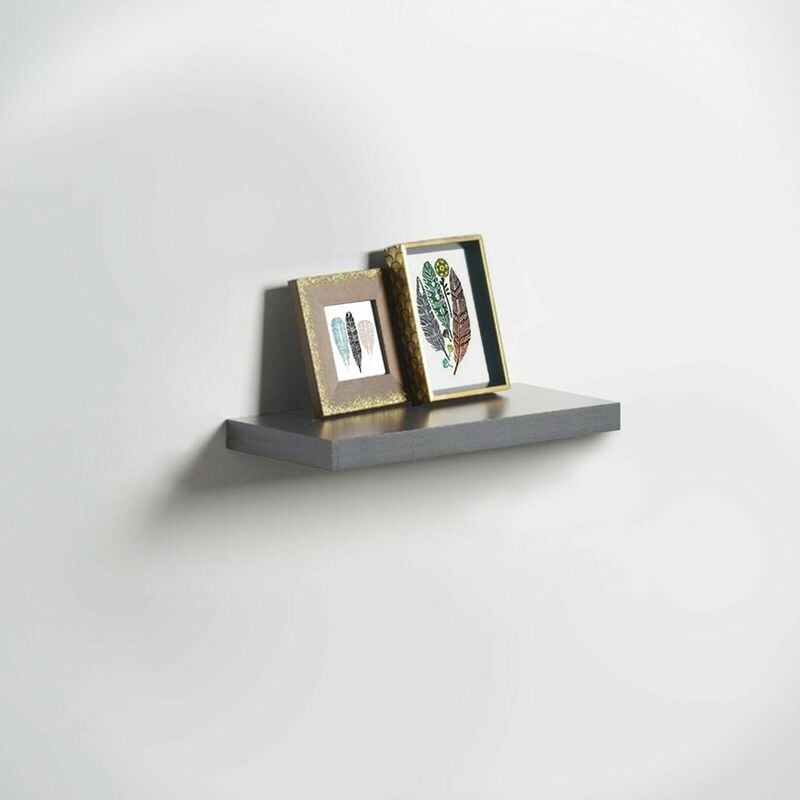 High Gloss Wall Floating Shelf 60cm Grey G 0216