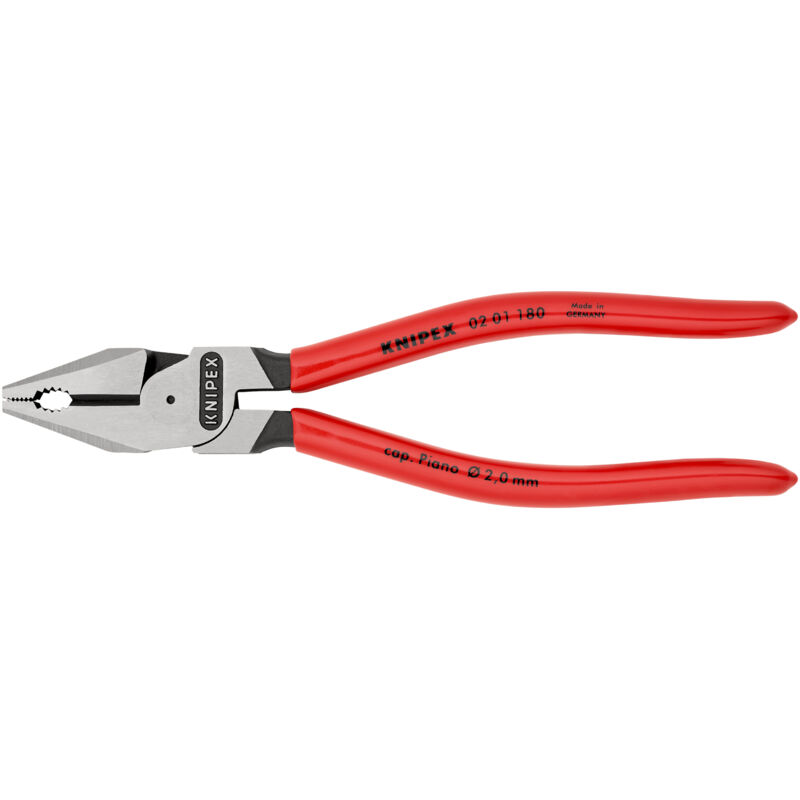 Knipex - High Leverage Combination Pliers pvc Grip 180mm (7in) KPX0201180
