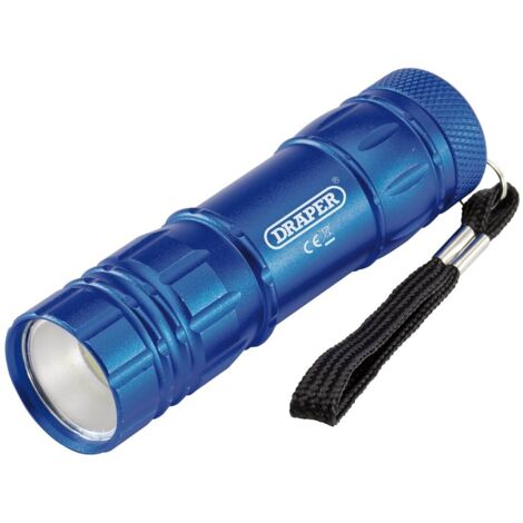 High-Performance COB LED Aluminum Handheld Torch with 3 x AAA Batteries Included