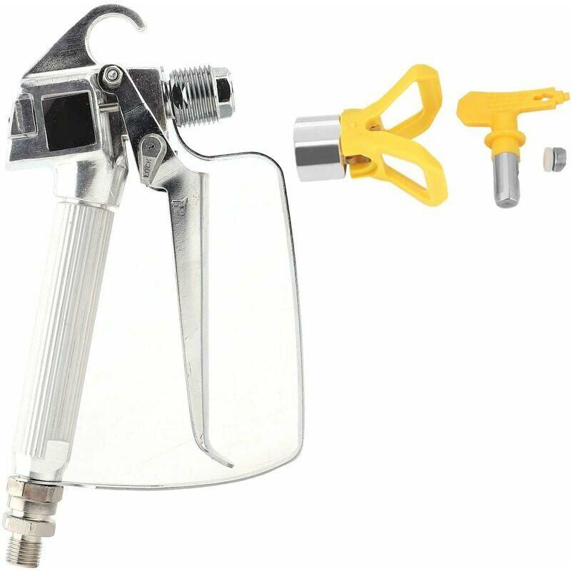 High Pressure Airless Paint Spray Gun with Spray Stand and 517 Spray Nozzle, 3600 psi Stainless Steel Paint Gun Kit with Stand,