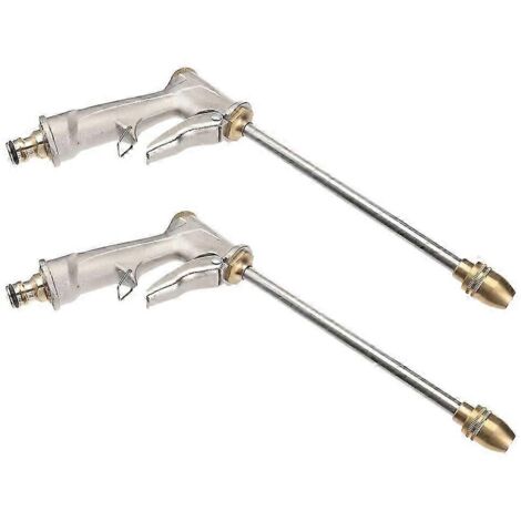 High Pressure Garden Water Sprayer, Durable Metal Nozzle for Car Washing & Plant Watering, Adjustable Jet Stream, 2-Pack