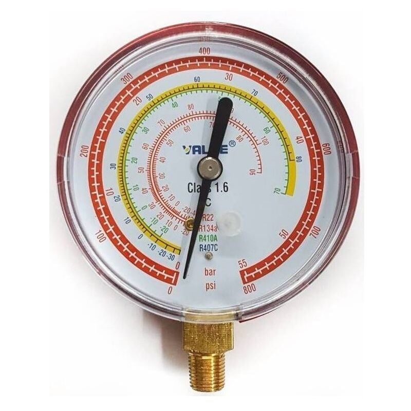 HIGH PRESSURE 80MM 1/8 R410A, R407C, R404A, R134A without bridge