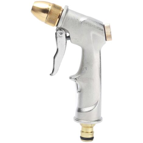 High Pressure Hose Nozzle Metal Handheld Water Nozzle Sprayer for Garden Watering Car Washing