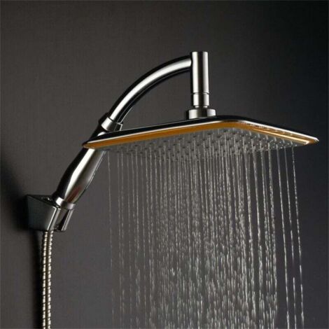 High-pressure rain shower head, universal adjustment, bathroom shower, pressure boost, quadrate overhead shower