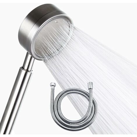 High Pressure Shower Head with 1.5m Hose,Stainless Steel Water Saving Shower Head with Shower Hose,Bathroom Shower Heads