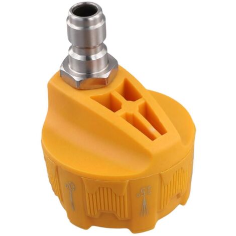 High Pressure Washer Nozzle Adjustable Cleaning Nozzles Adjustable Hose Nozzle Quick Connect Male Adapter Yellow
