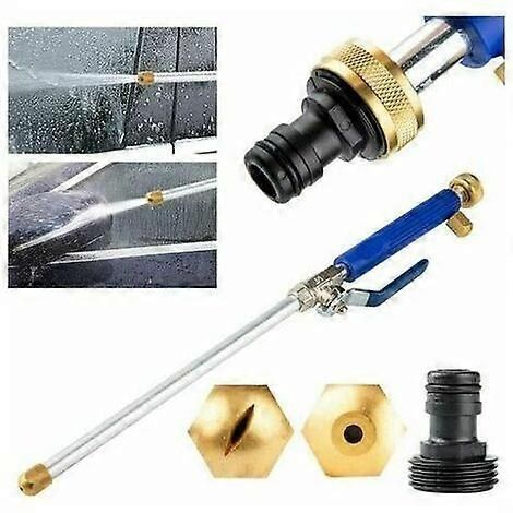 High Pressure Water Nozzle Spray Gun Water Lance with 2 Cleaning Nozzles Spray Nozzles Garden Hose Connector 46cm Hydro Jet Power Garden Sho