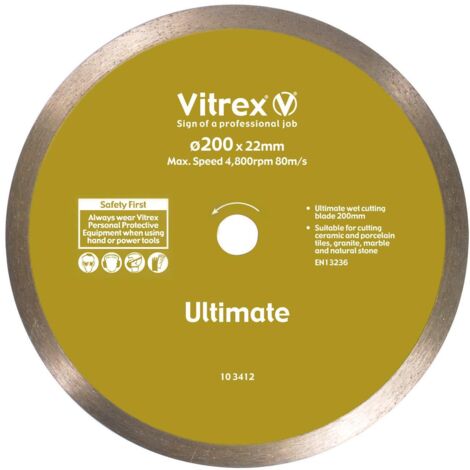 High-Quality 200mm Diamond Blade for Lathes by Vitrex