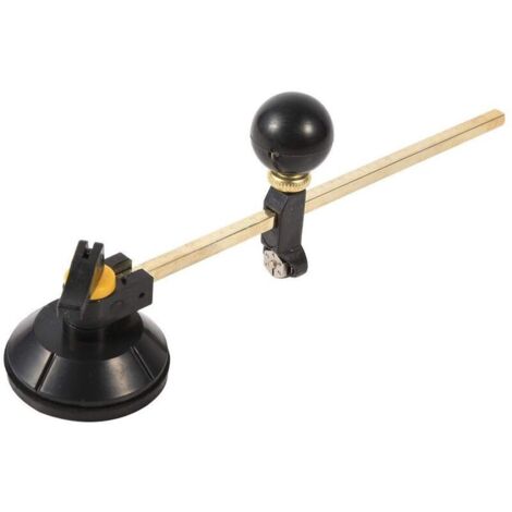 High-quality, adjustable glass compass, circular cut, maximum diameter 40 cm, round A-cut