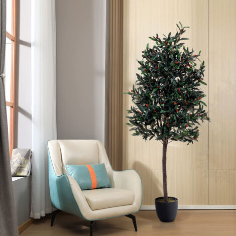 High-quality Durable Materials Artificial Olive Tree Decorative Plant in Planter
