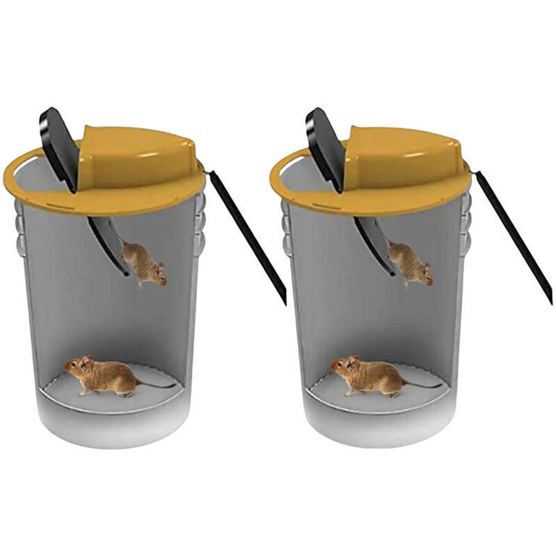 High Quality Mousetrap Slide Bucket Lid Mouse Rat Trap Flip N Slide Bucket Catcher Detachable,2 pièce